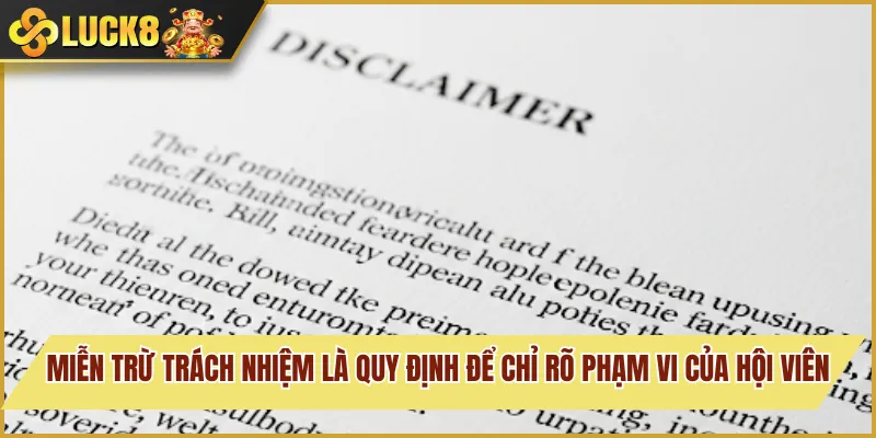 Miễn Trừ Trách Nhiệm 1 miễn trừ trách nhiệm là gì